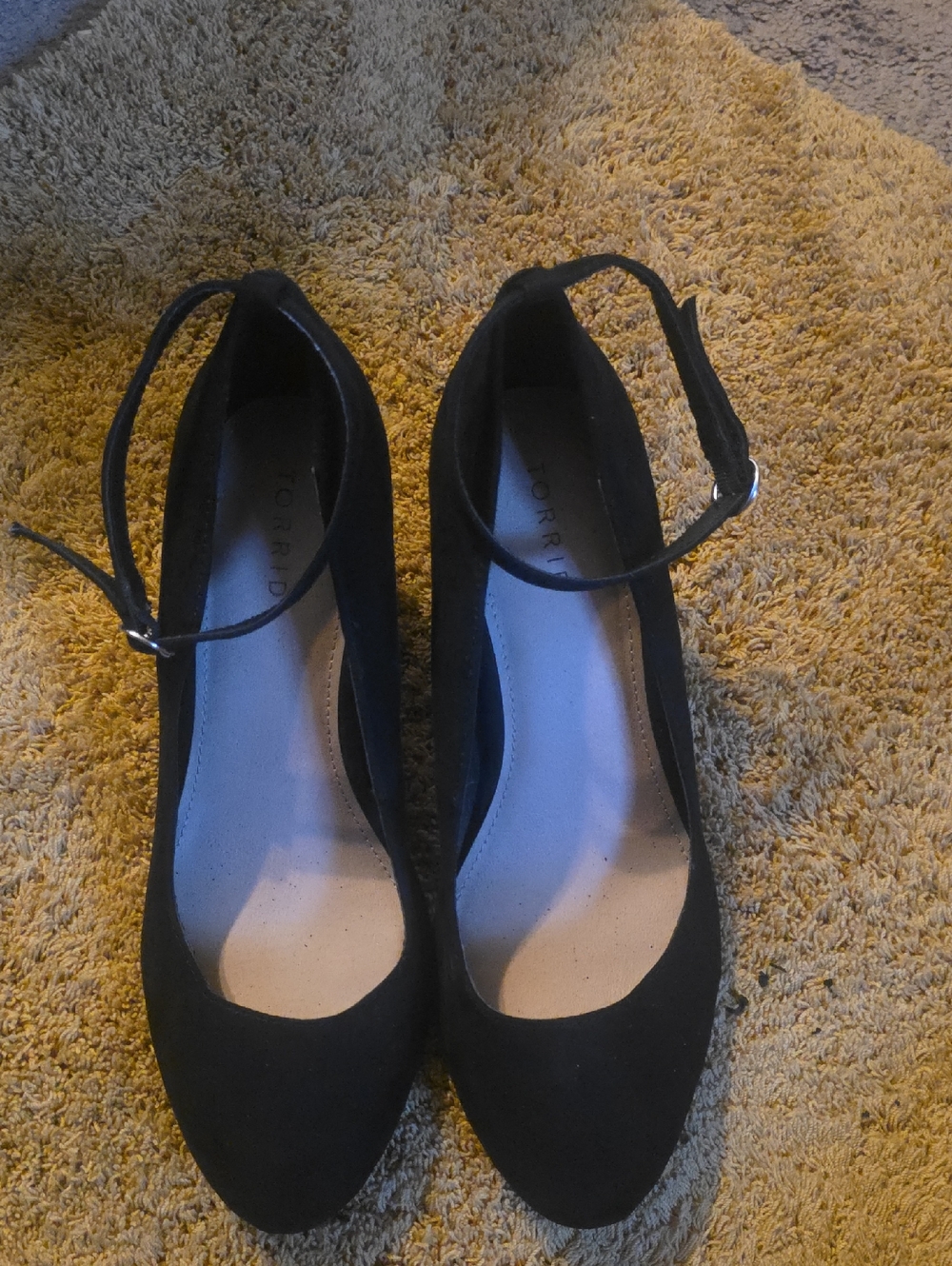 torrid Black Ankle-Strap Suede Pumps